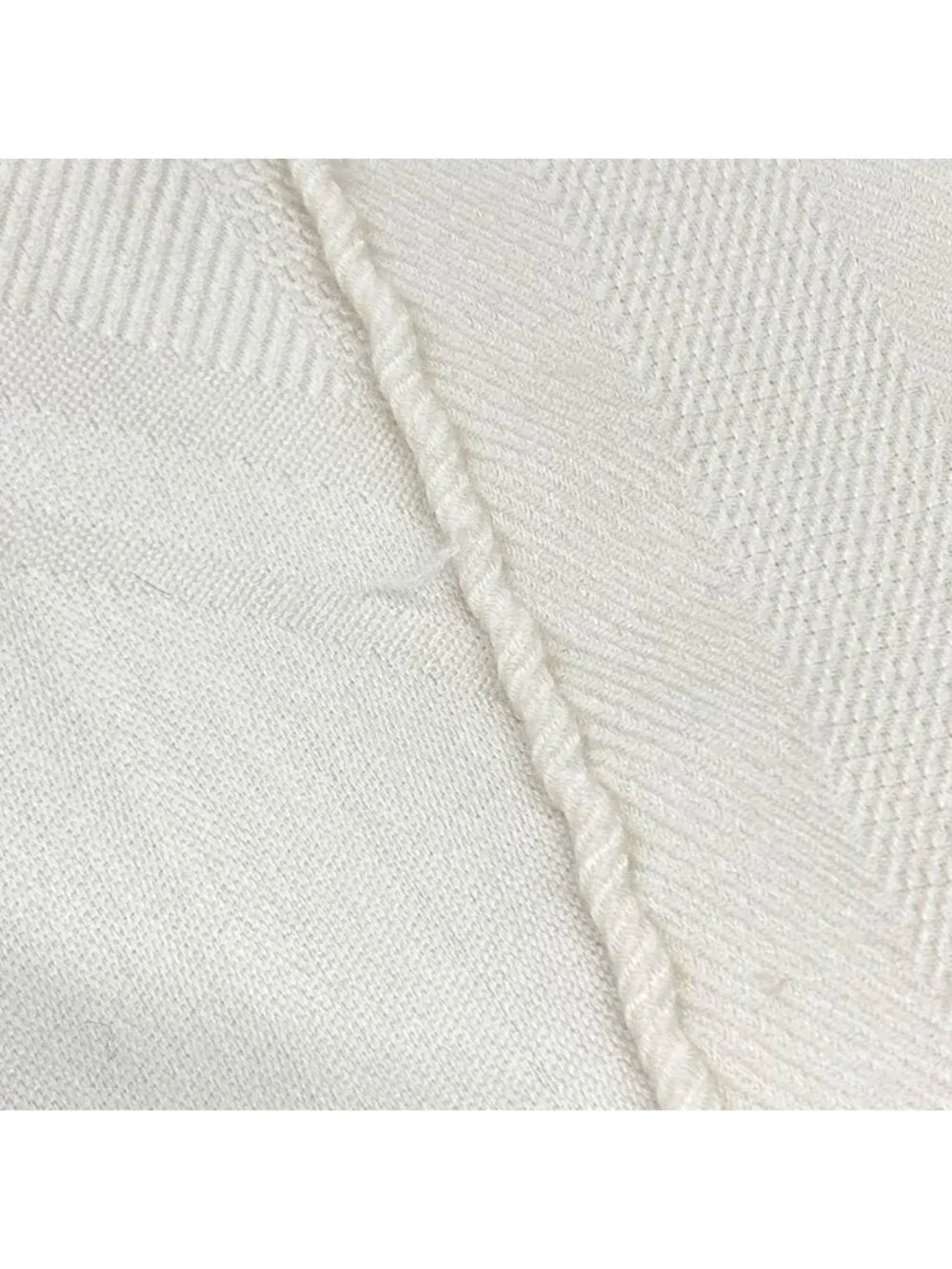 Hermes Shawl New Libris Ivory Cashmere Silk Scarf